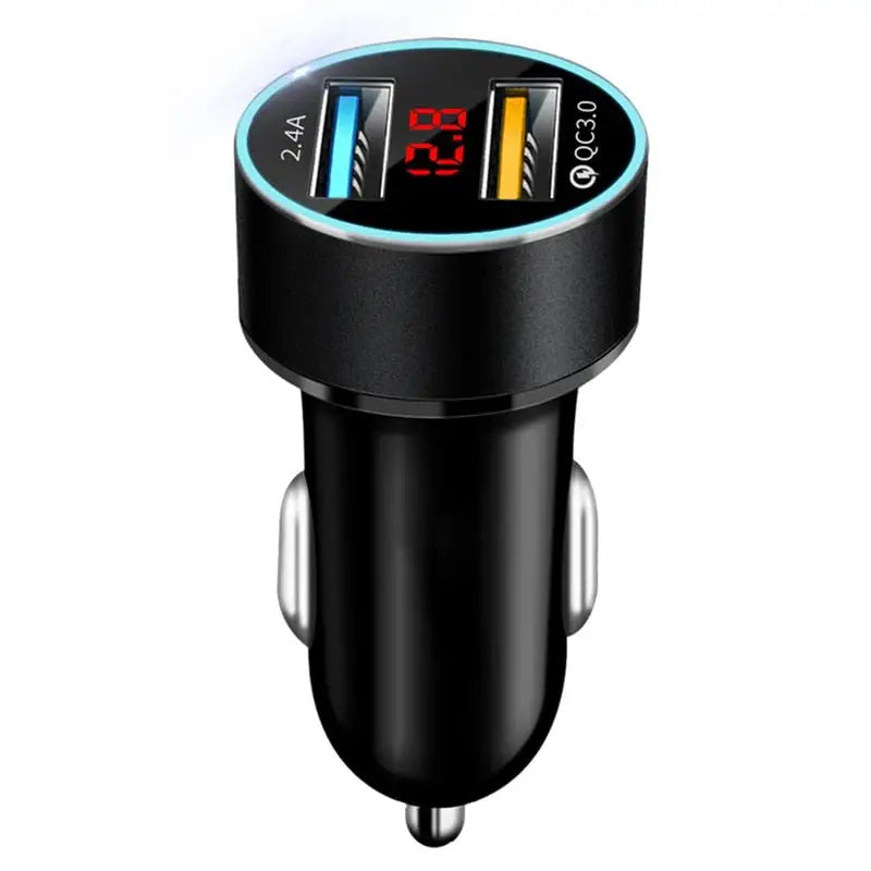 the car charger with a usb cable