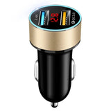 the car charger with a gold and black base