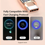 the usb usb is shown with the text,’fly compatible fast charging device ’