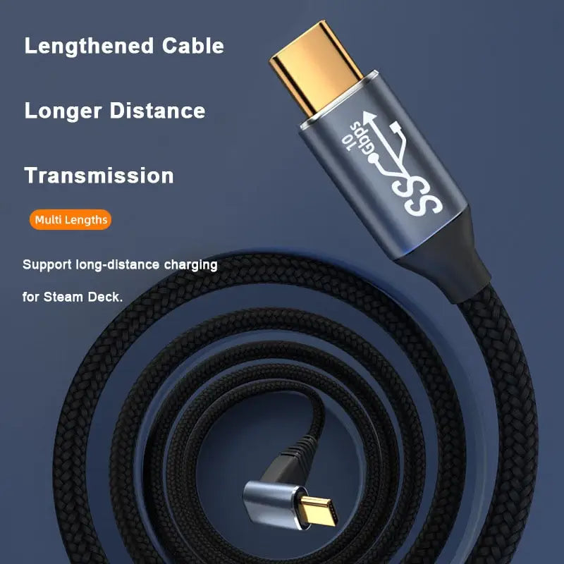 the cable is connected to a usb cable