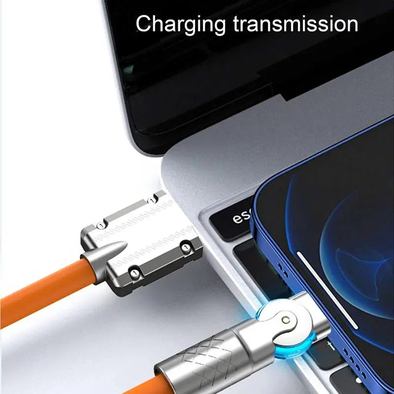 there is a close up of a cell phone connected to a charging cable