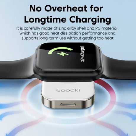 the apple watch charging device with a charging cable