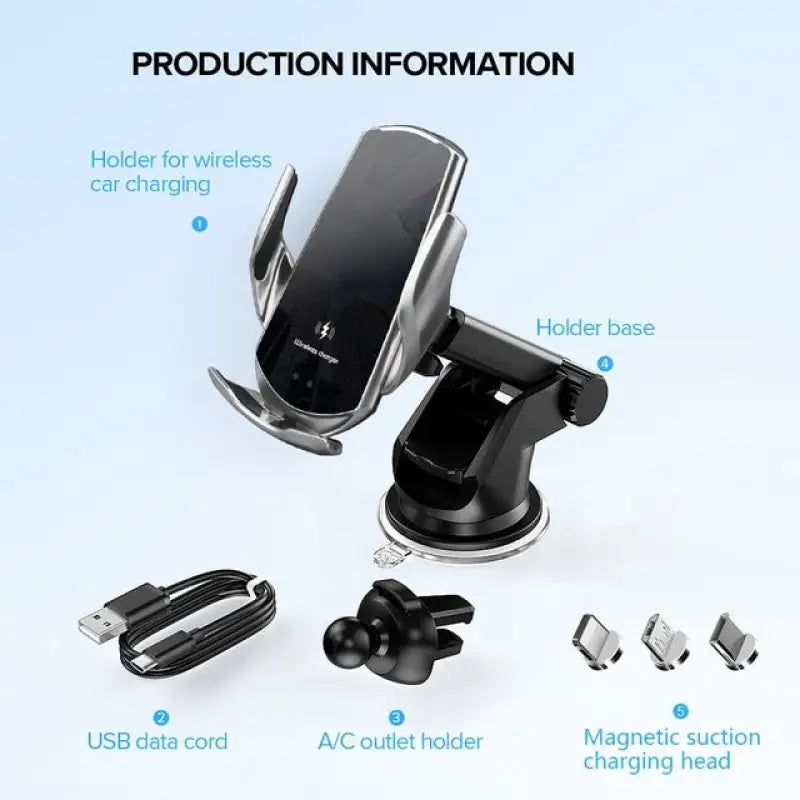 the car phone holder is attached to a car phone