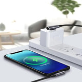 an iphone charging station with a charging cable