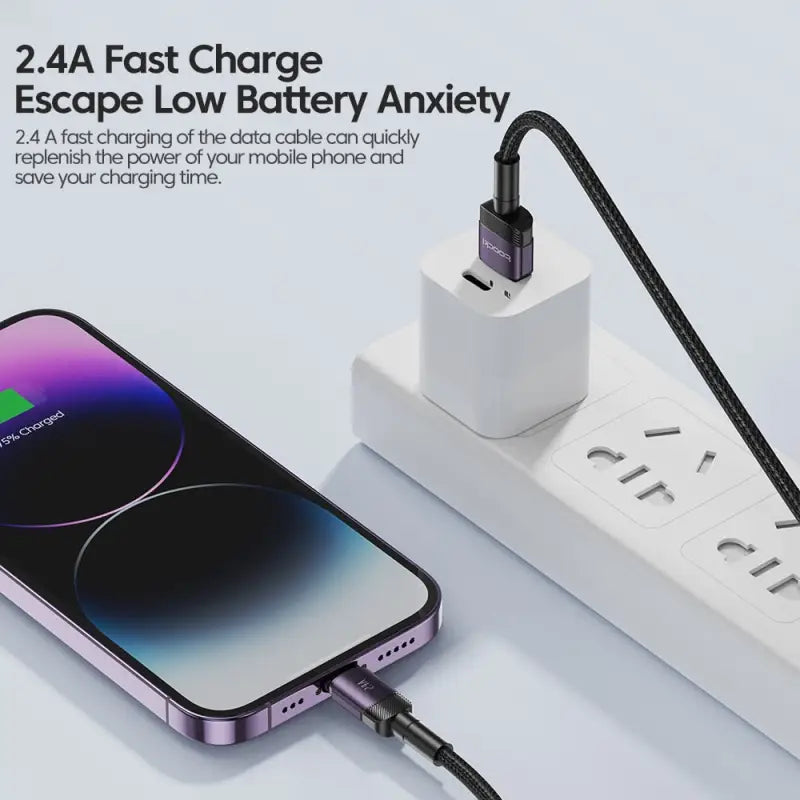 anker power bank with a charging cable