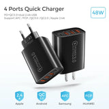 anker quick charger with 4 ports and usb cable
