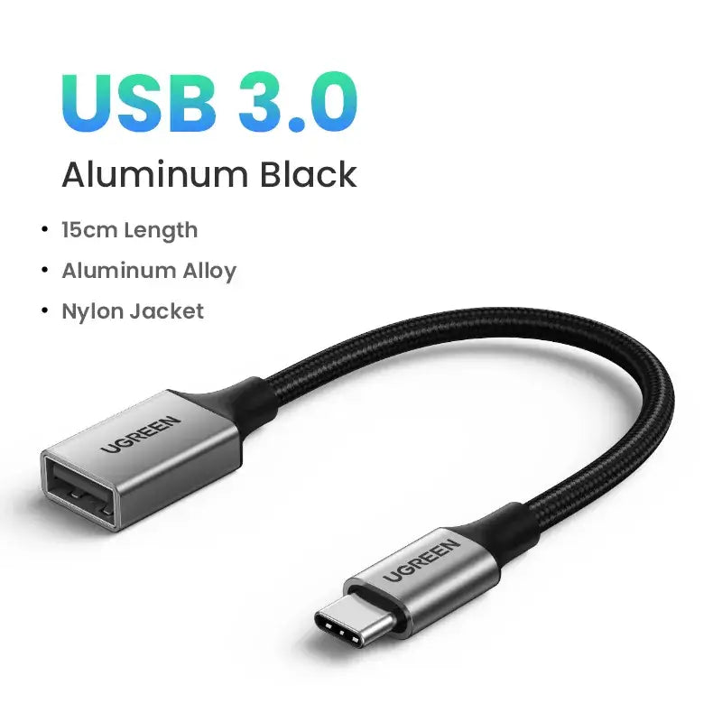 anker usb 3 0 aluminum black cable with lightning connector