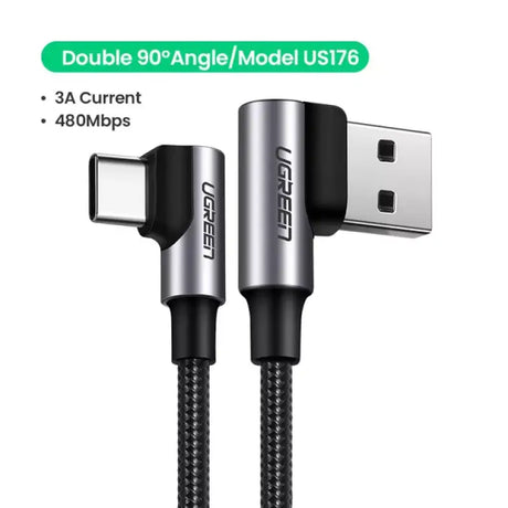 Anker usb cable with a metal braid and a black and white cable