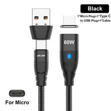 anker usb cable with micro usb type c to usb type c cable