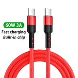 anker usb cable with red braid and black braid