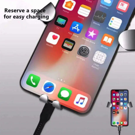 an iphone with a charging cable attached to it