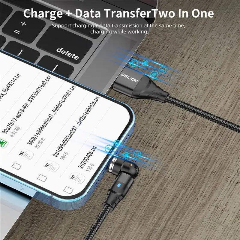 a charging device with a cable connected to it