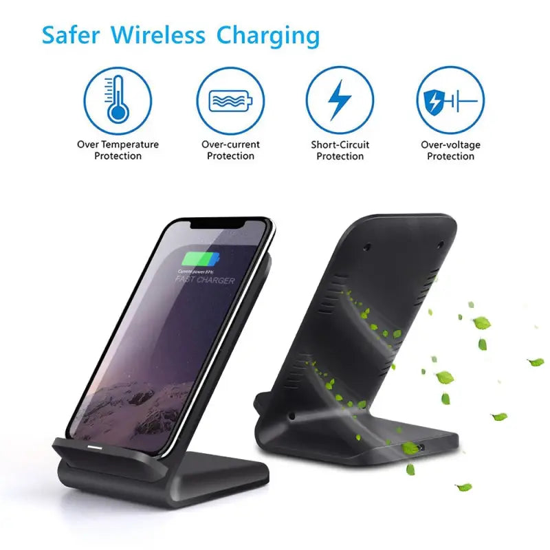 the wireless charging station with a charging charger