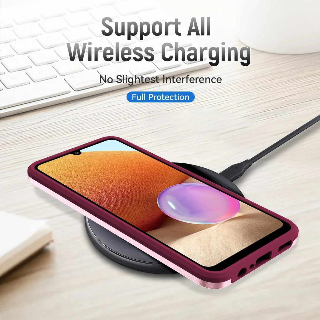 anker wireless wireless charger with a phone and a mouse