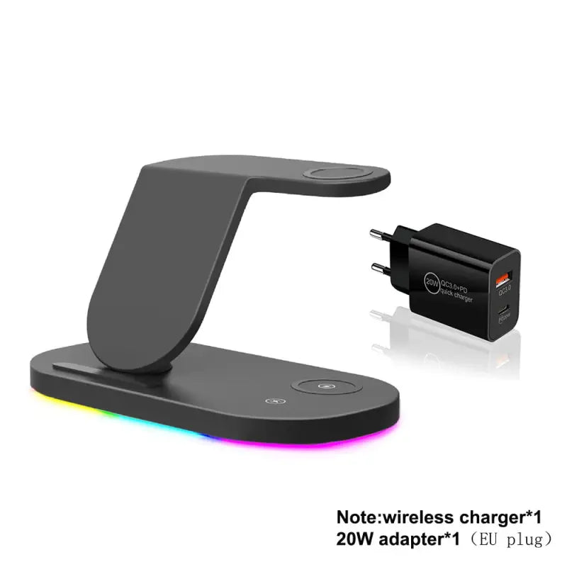 anker wireless charging station with usb and usb