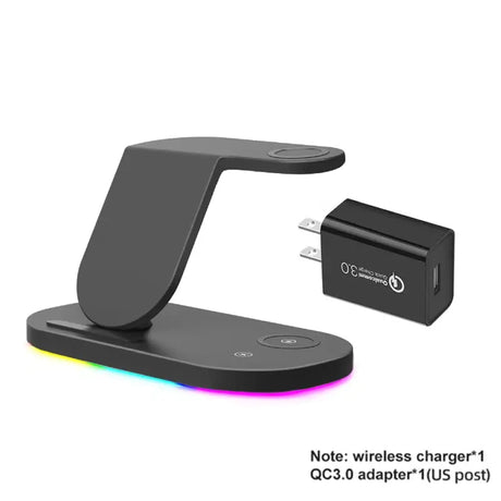 anker wireless charging station with usb and usb cable