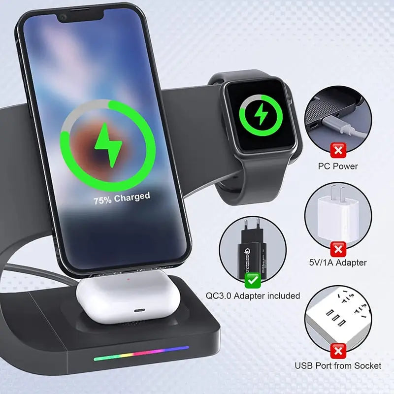 an image of a charging station with an apple watch and an iphone