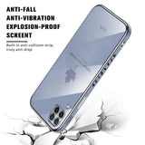 an iphone with a broken screen and the text anti - explosion screen