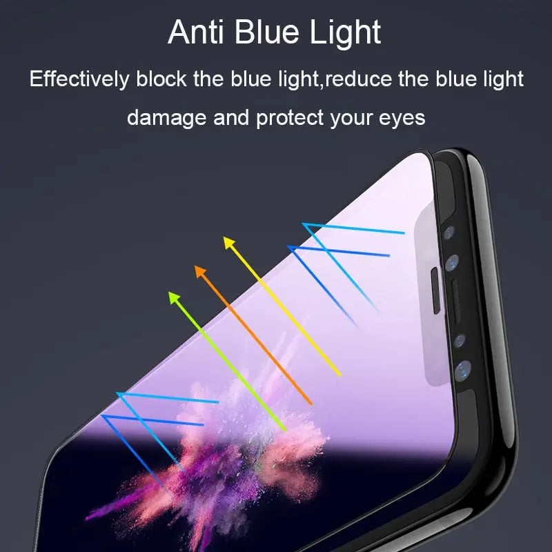 anti - light tempered screen protector for iphone x