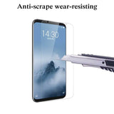 an iphone with a glass screen protector attached to it