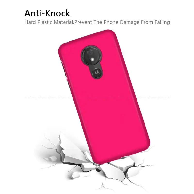 the pink phone case is shown with the hole in the background
