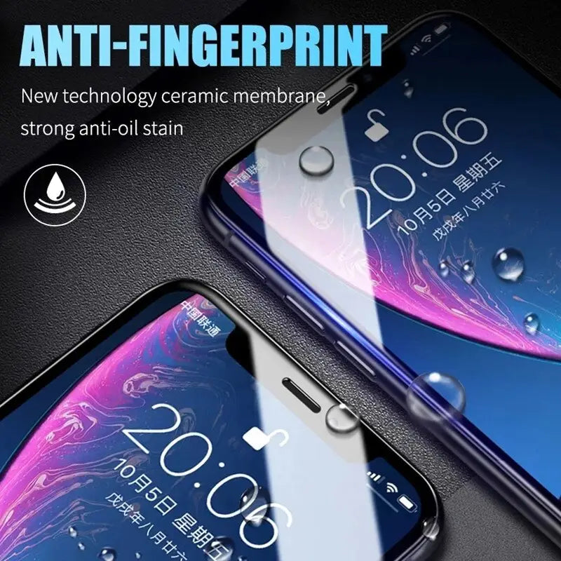 two smartphones with the same screen protector
