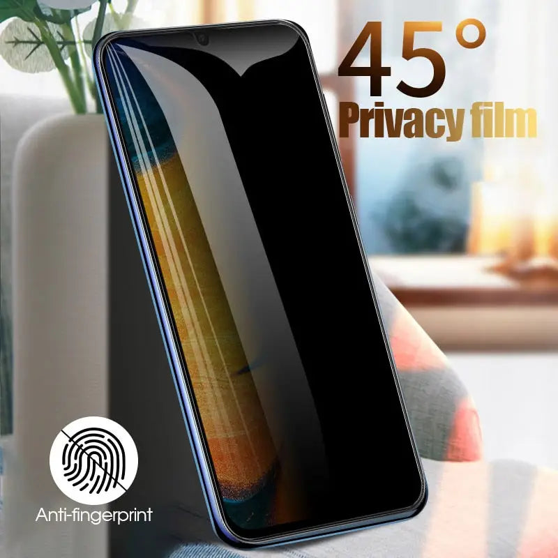 a phone with a glass screen on it