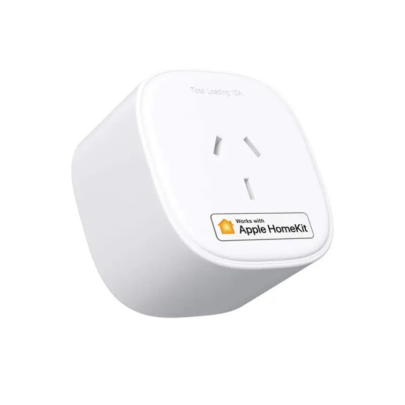 the apple home plug is shown in white