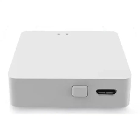 The apple mini is a small, white box with a small, white box