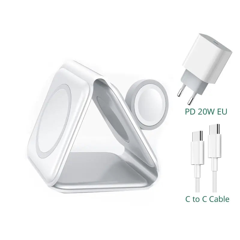 the apple watch charging station with a cable connected to it