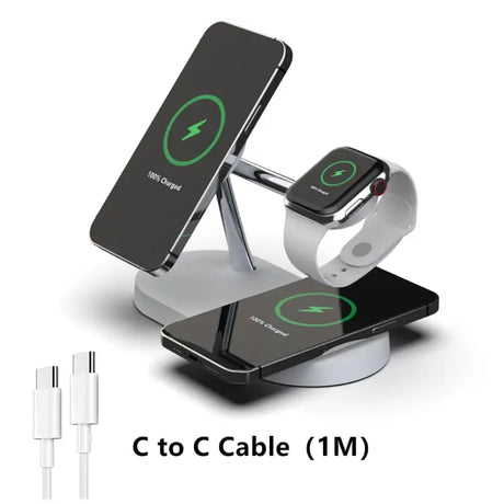 an apple watch charging station with a charging cable