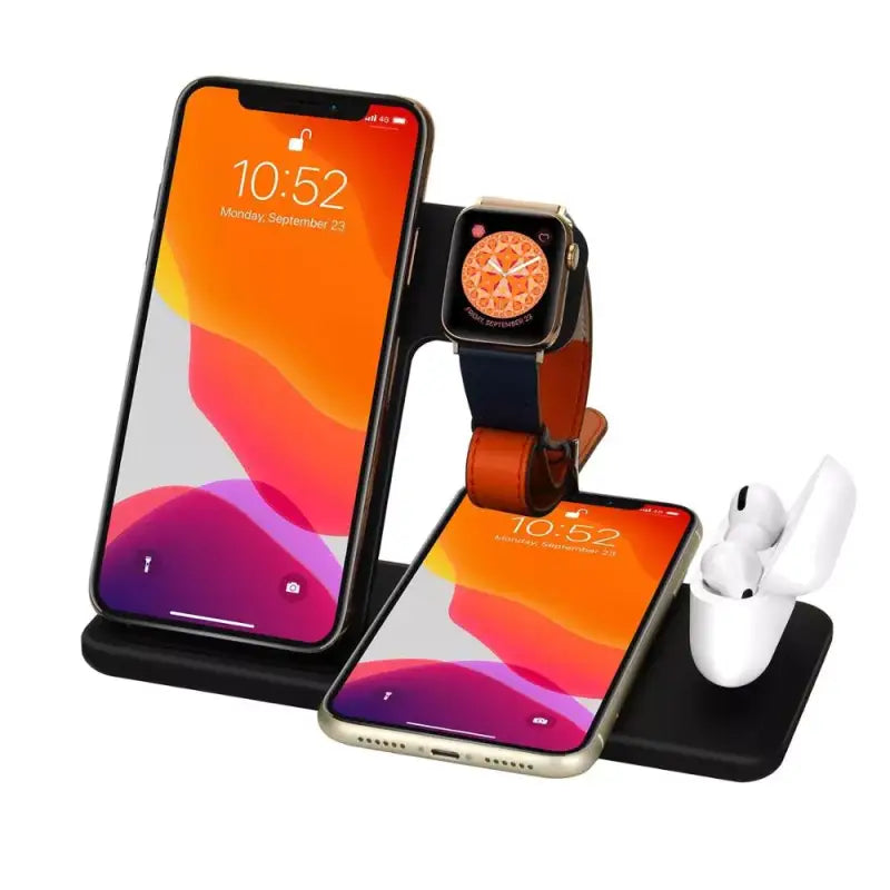 the apple watch and iphone stand