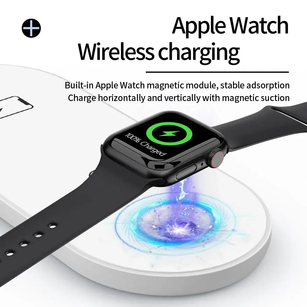 an apple watch charging station with a charging device