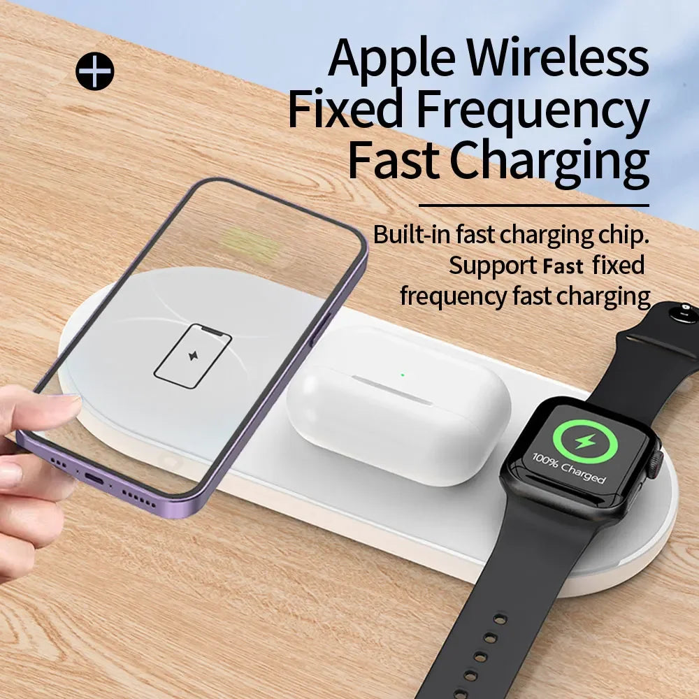 an apple watch charging station with a charging device