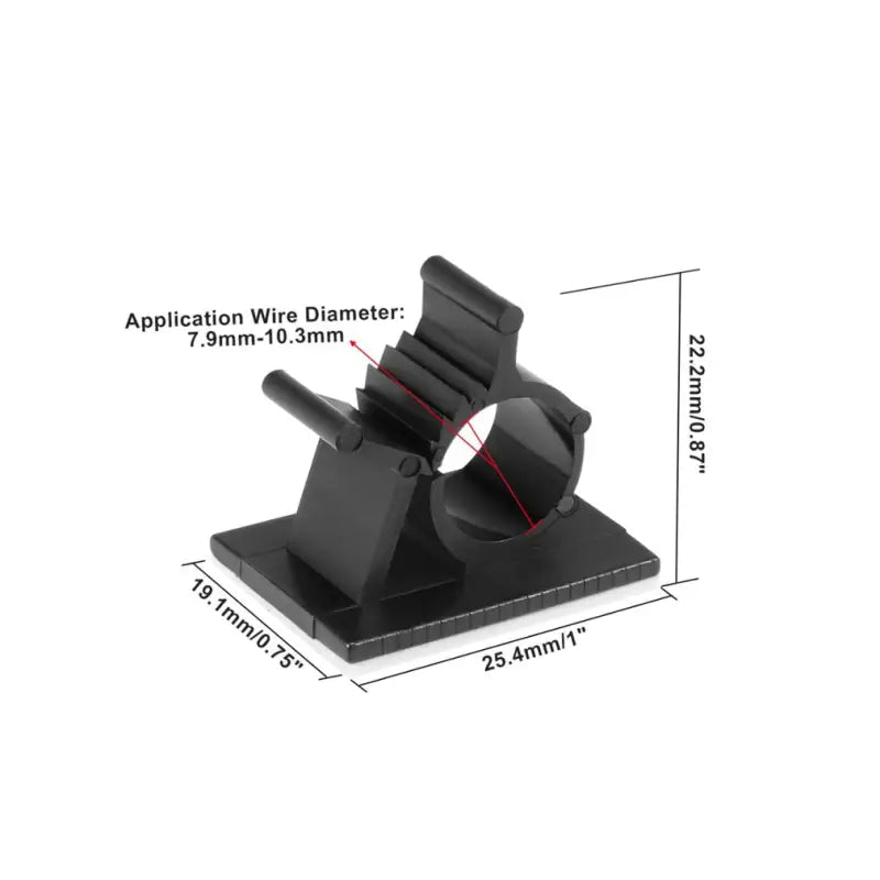 a black car dashboard mount with a red line
