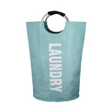 a green shopping bag with the word’laundry’printed on it