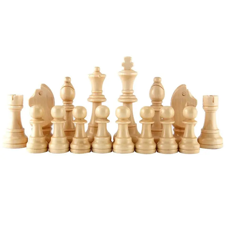 a chess set with a white background