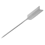 a metal arrow on a white background