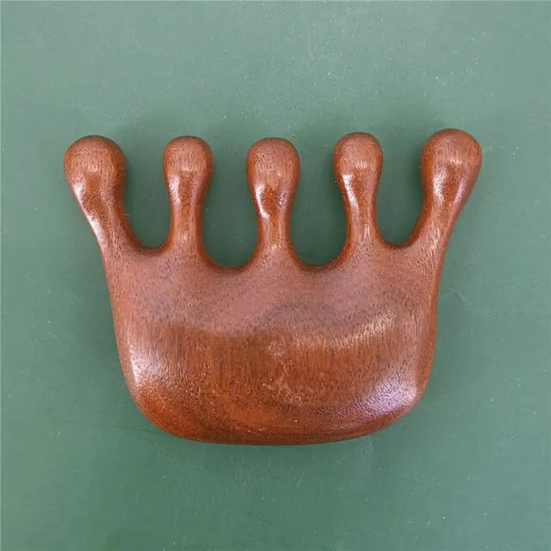 a wooden crown on a green background