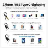 Audio adapter compatibility guide.