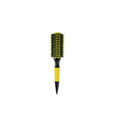 the brush brush is a yellow and black brush with a black handle