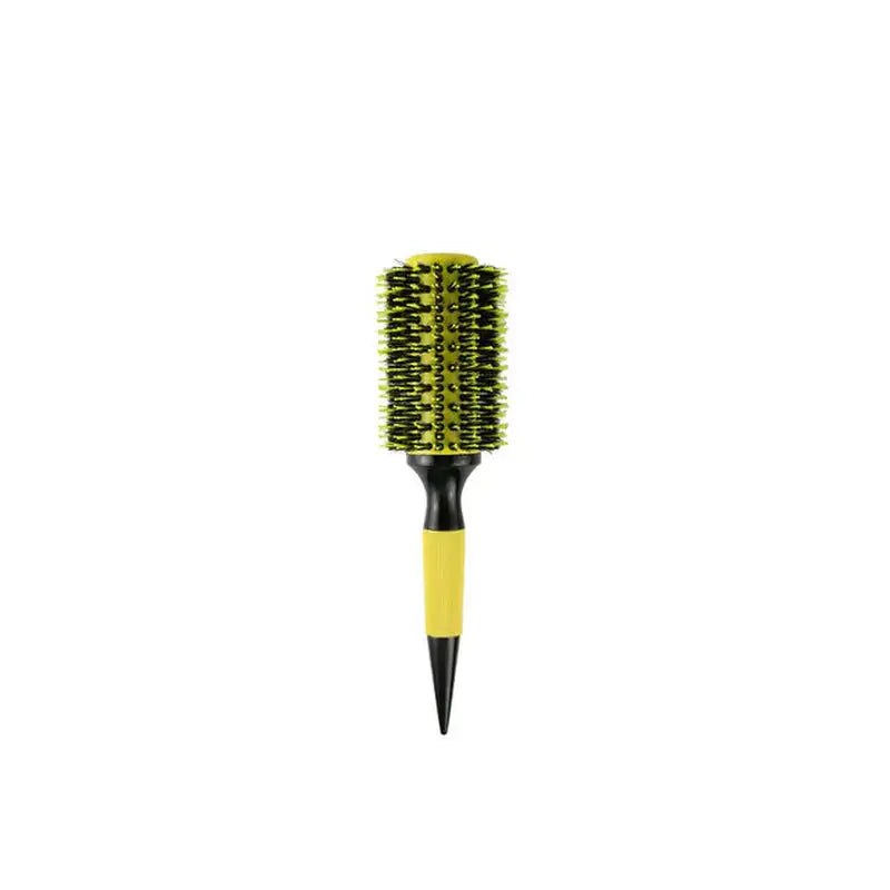 the brush brush is a yellow and black brush with a black handle