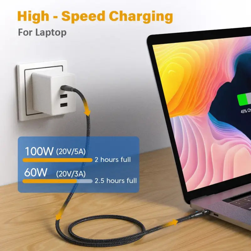 a laptop with a charger attached to it