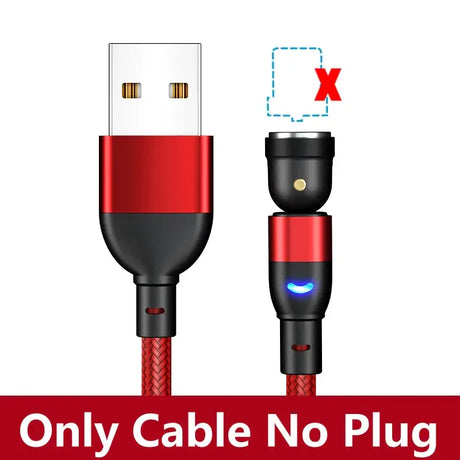 a red and black cable with the text, only no plug