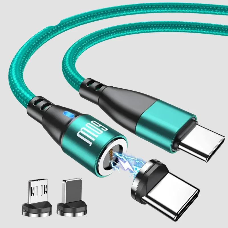 aufu 3 in 1 usb cable with lightning charging charger