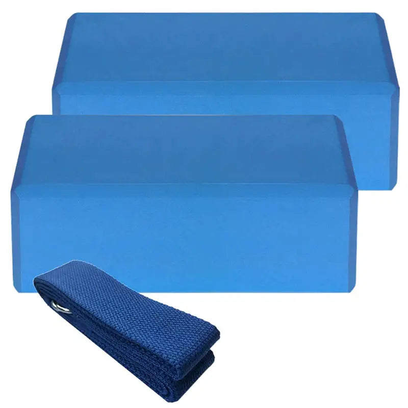 two blue plastic boxes with a blue towel on top of them