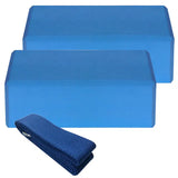 two blue plastic boxes with a blue towel on top of them