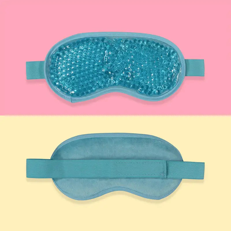 two different shades of a blue and green eye mask