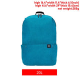 a backpack with a blue backpack on it