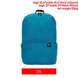 a backpack with a blue backpack on it